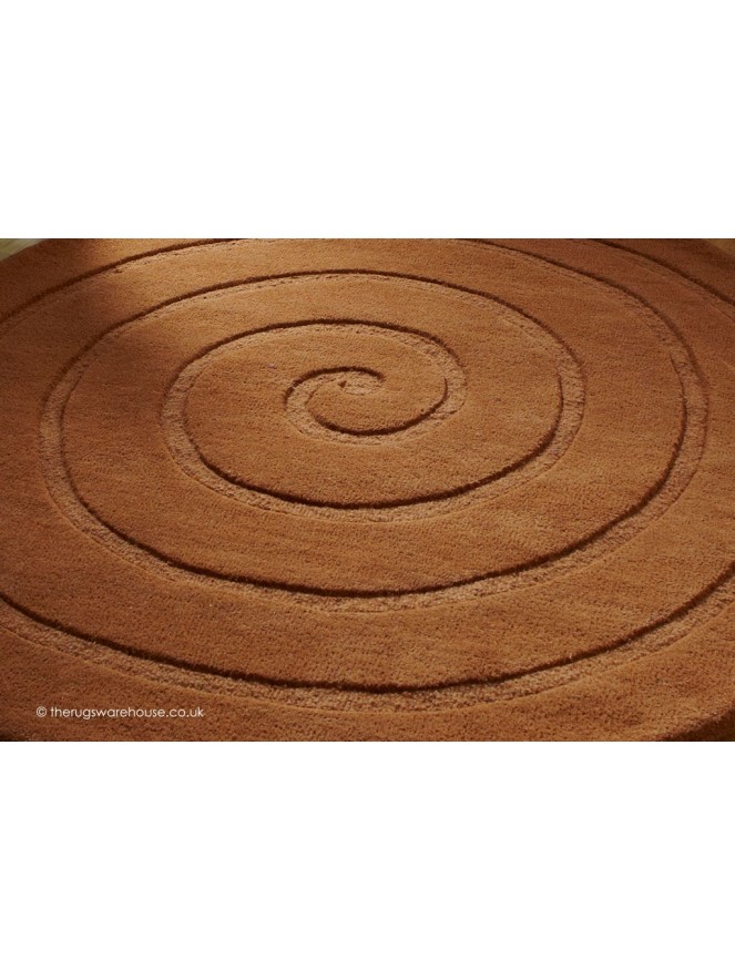 Spiral Brown Rug - 4