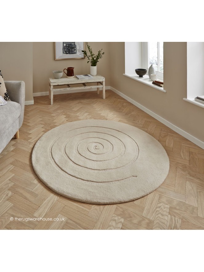 Spiral Ivory Rug - 2