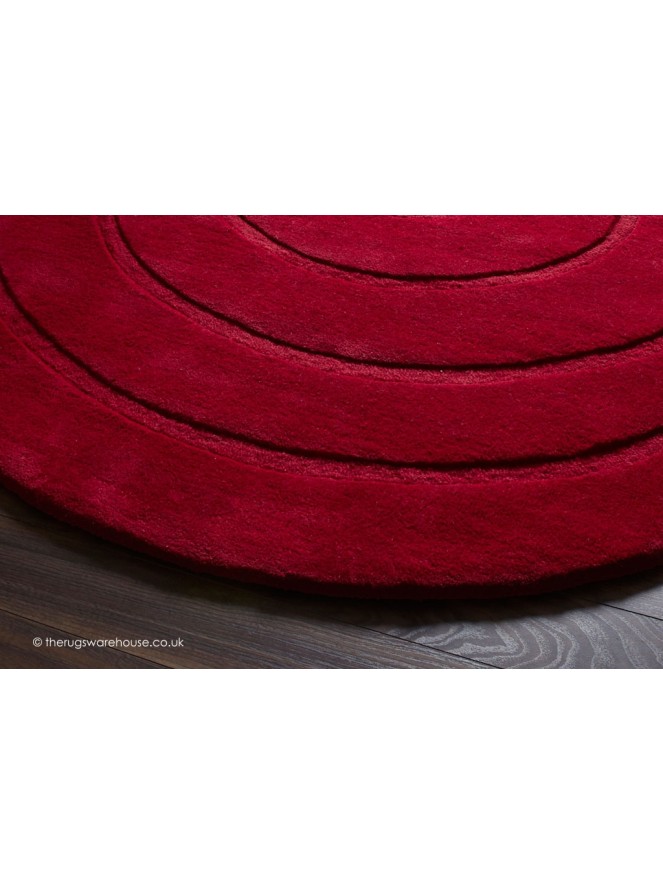 Spiral Red Rug - 3