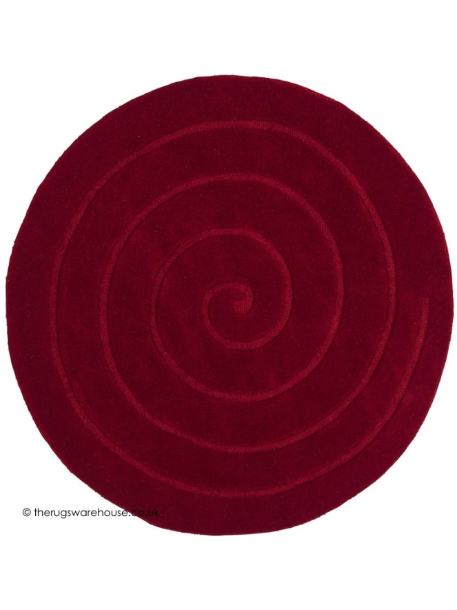 Spiral Red Rug - 5