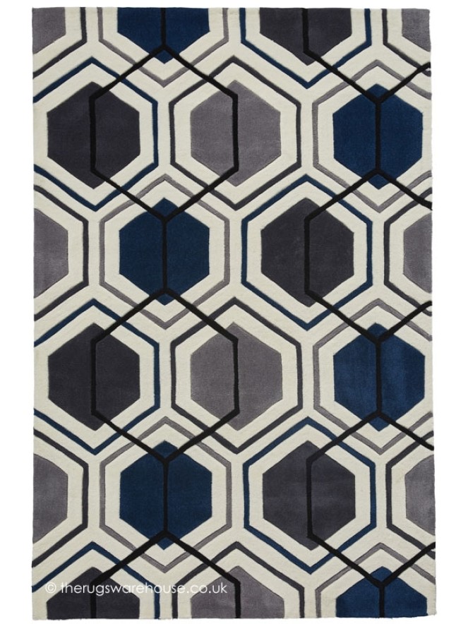 Aimo Grey Navy Rug - 4