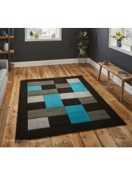 Sutu Black Blue Rug - Thumbnail - 2