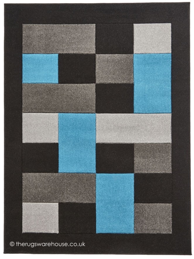 Sutu Black Blue Rug - 4