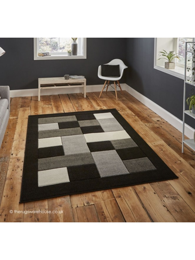 Sutu Black Grey Rug - 2