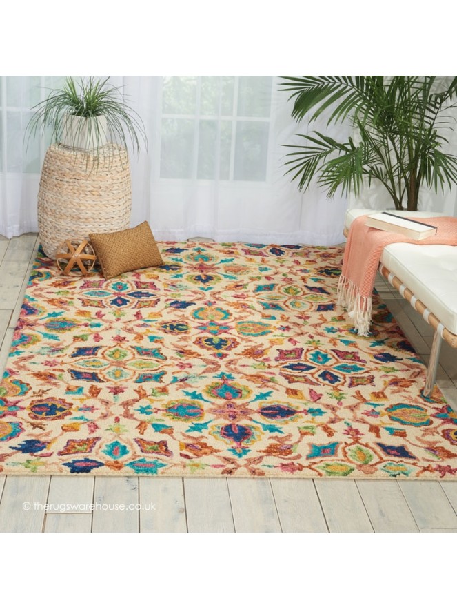 Vibrant Classic Beige Rug - 3