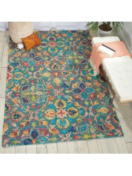 Vibrant Classic Teal Rug - Thumbnail - 2