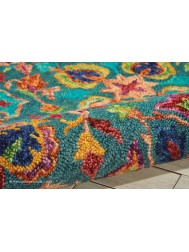 Vibrant Classic Teal Rug - Thumbnail - 6