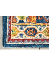 Vibrant Oriental Blue Rug - Thumbnail - 5