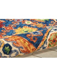 Vibrant Oriental Blue Rug - Thumbnail - 6