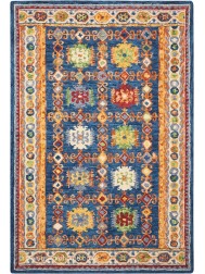 Vibrant Oriental Blue Rug - Thumbnail - 7