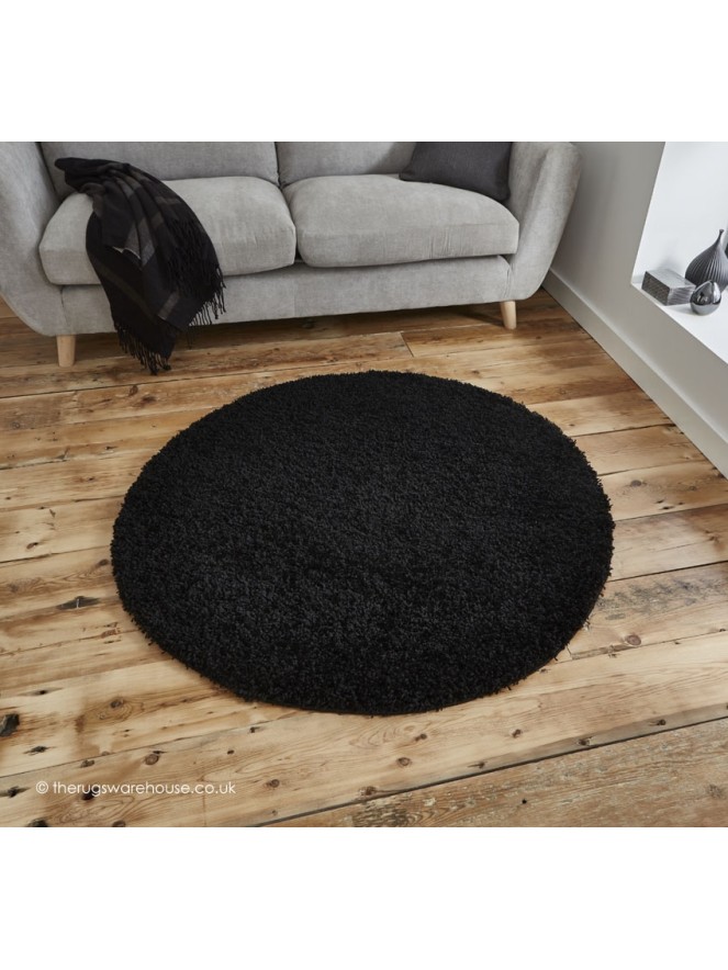 Vista Black Circle Rug - 2