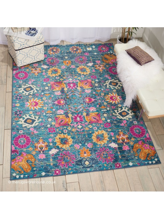 Flower Passion Denim Rug - 2