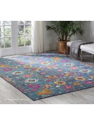 Flower Passion Denim Rug - Thumbnail - 5