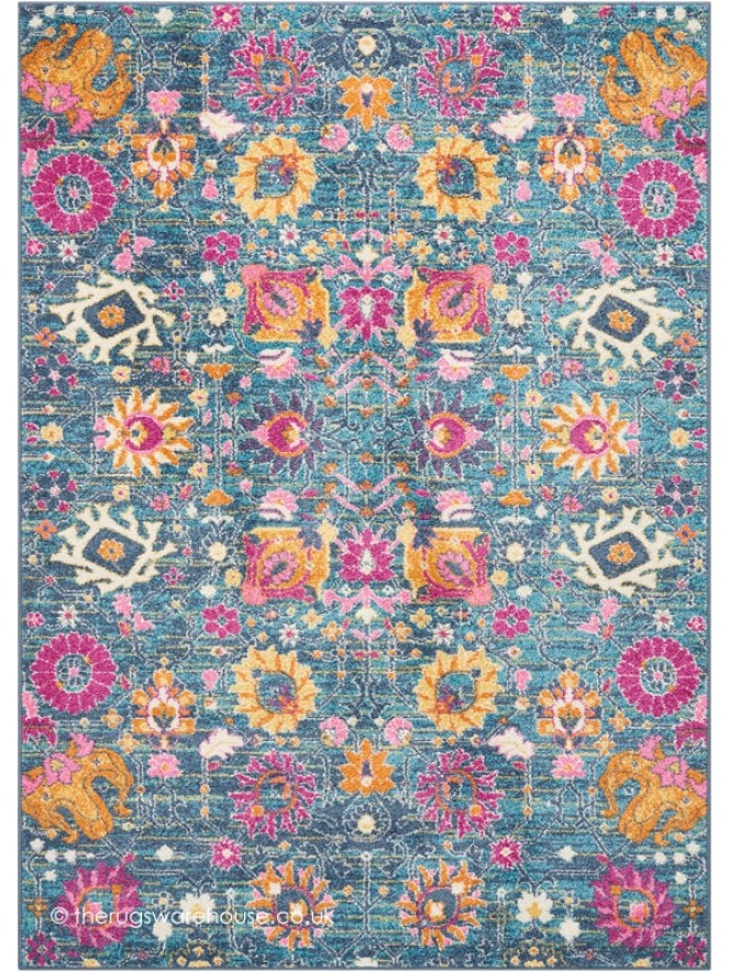 Flower Passion Denim Rug - 6