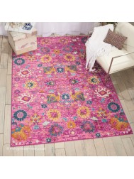 Flower Passion Fuchsia Rug - Thumbnail - 2