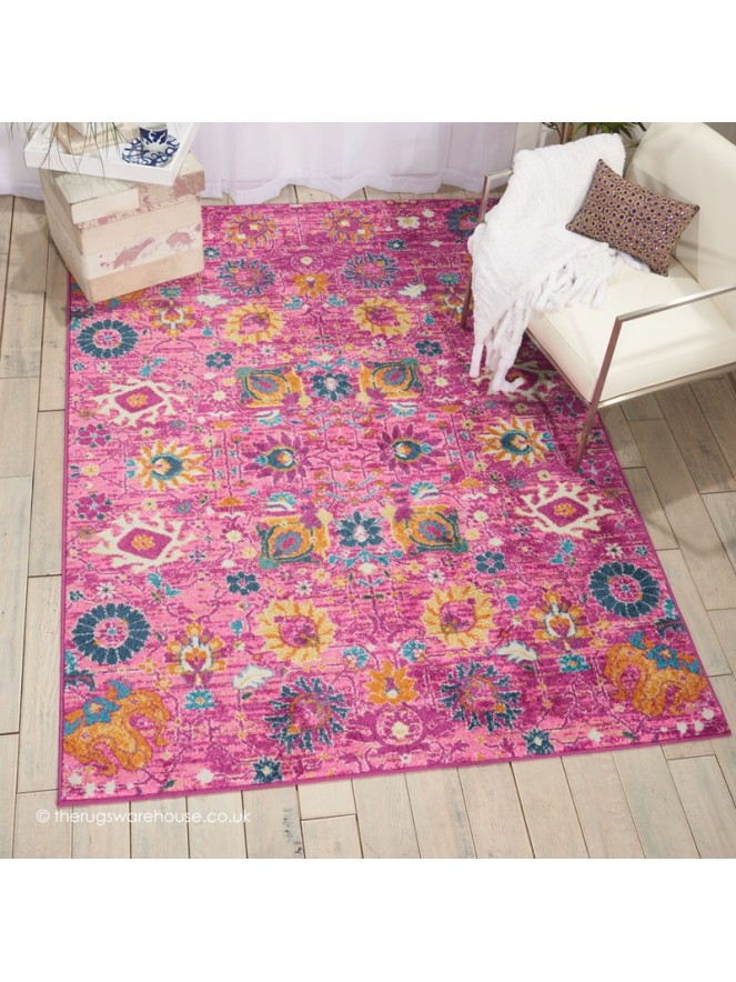 Flower Passion Fuchsia Rug - 2