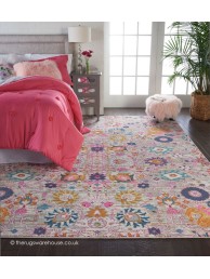 Flower Passion Silver Rug - Thumbnail - 2