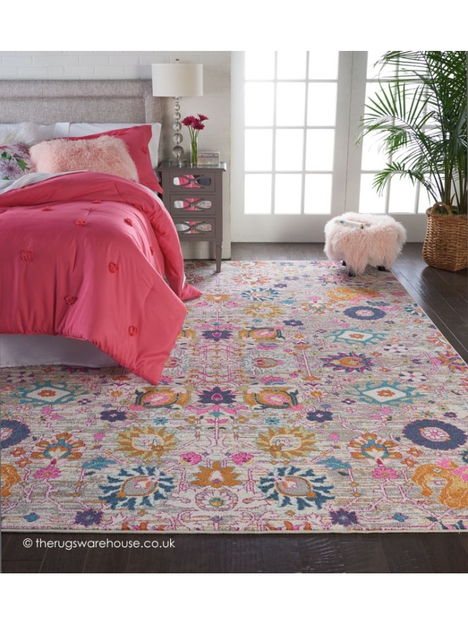 Flower Passion Silver Rug - 2