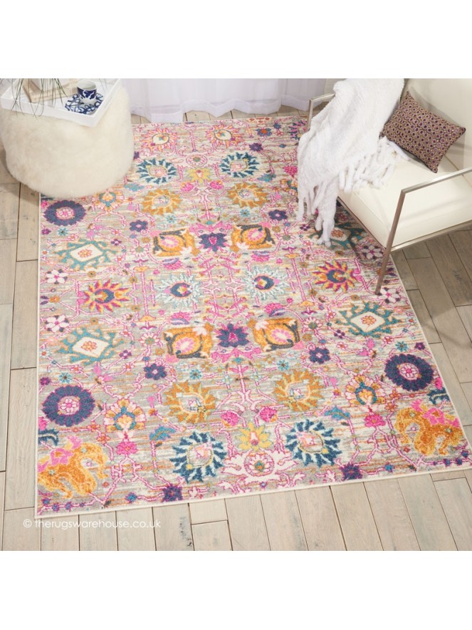 Flower Passion Silver Rug - 3