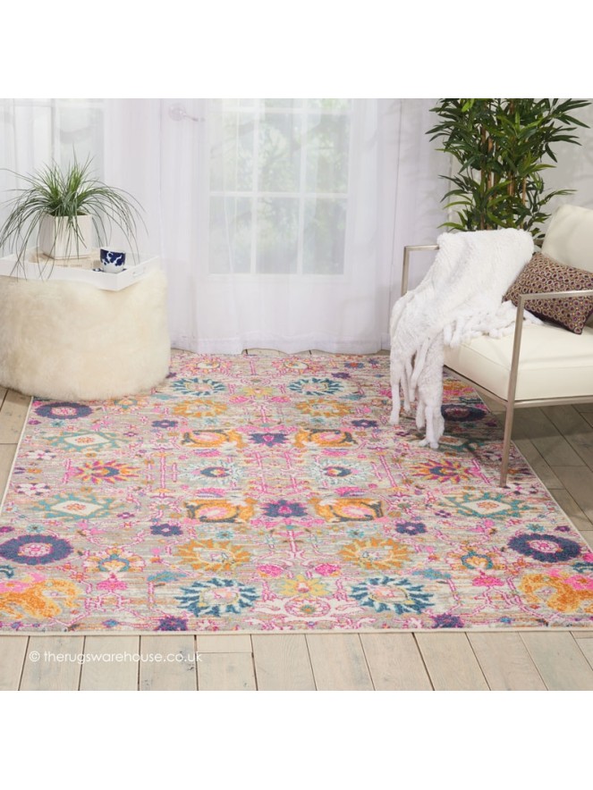 Flower Passion Silver Rug - 4