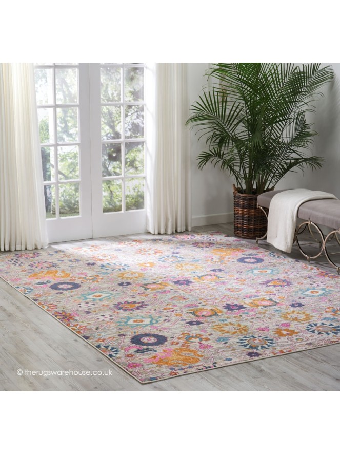 Flower Passion Silver Rug - 5