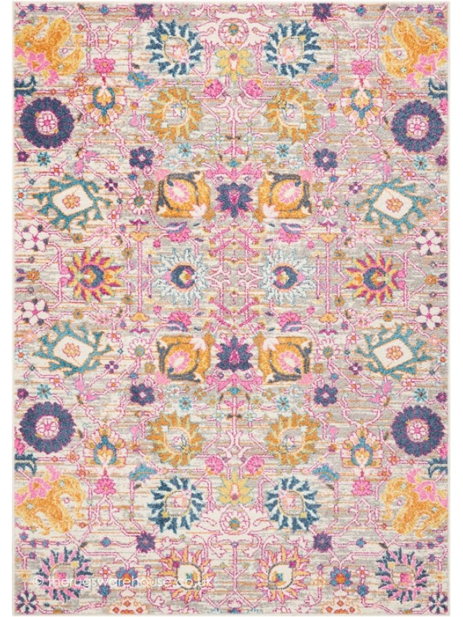 Flower Passion Silver Rug - 6