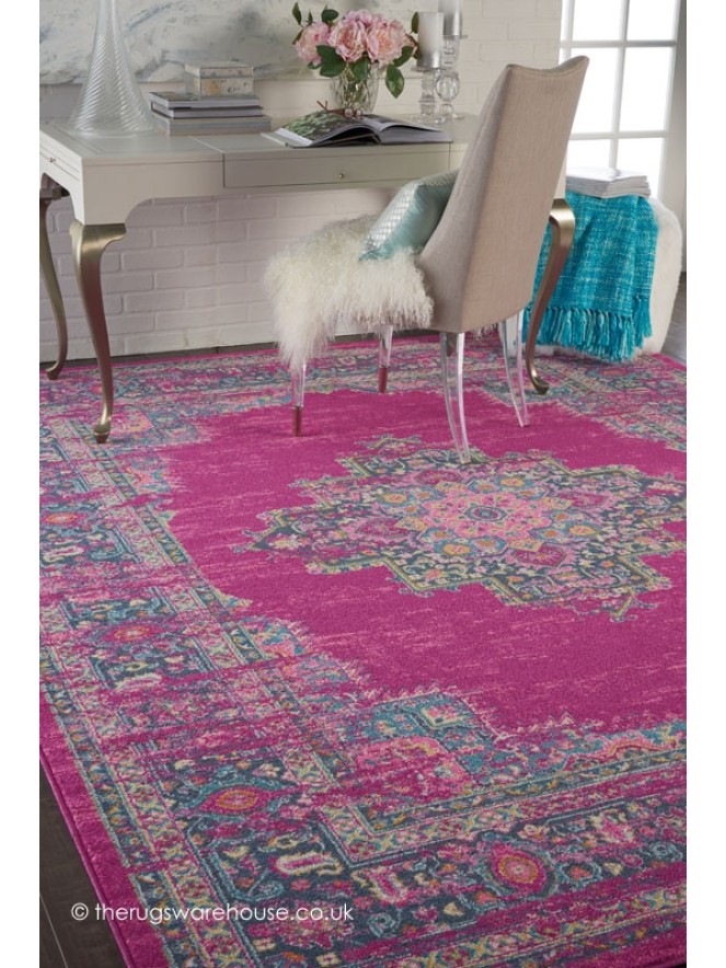 Oriental Passion Fuchsia Rug - 3