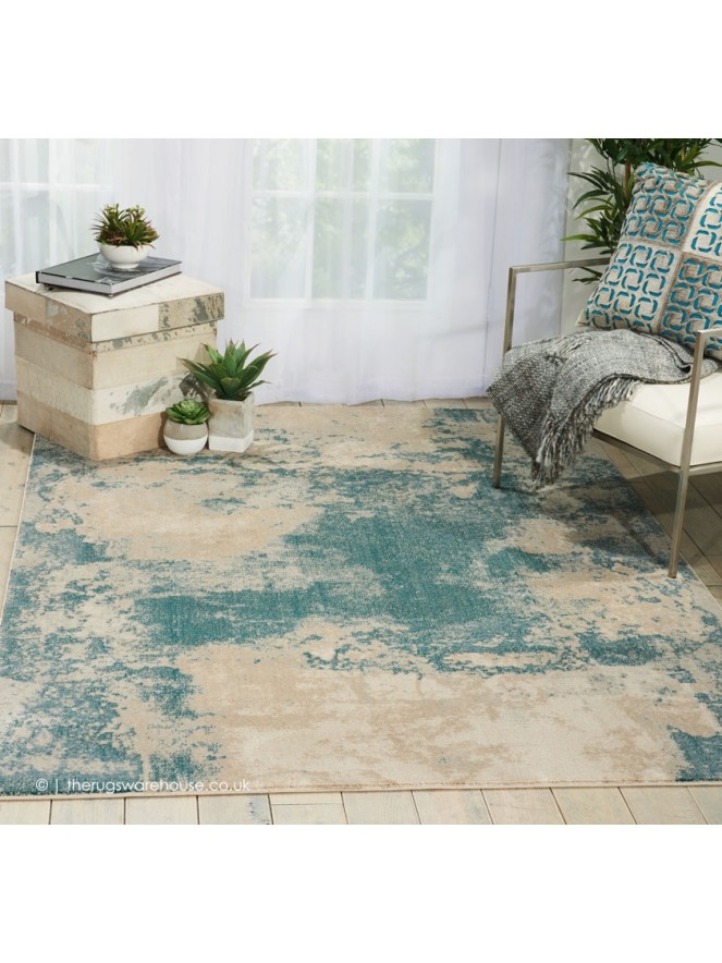 Maxell Style Teal Rug - 2