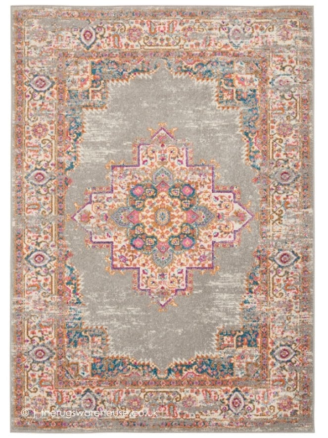 Oriental Passion Grey Rug - 7