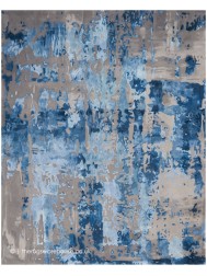 Prismatic Blue Grey Rug - Thumbnail - 6