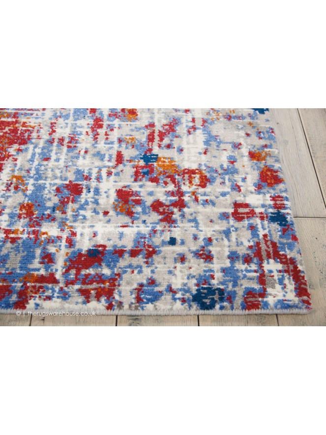 Twilight Chic Red Blue Rug - 4