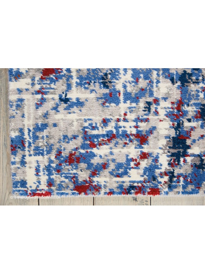 Twilight Chic Red Blue Rug - 6