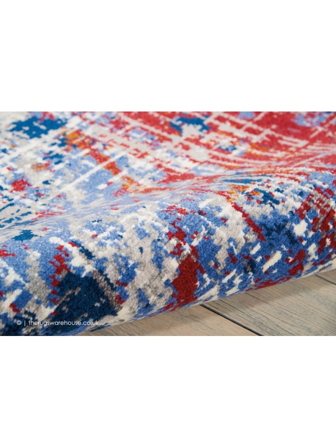 Twilight Chic Red Blue Rug - 5