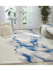 Twilight Chic Ivory Blue Rug - Thumbnail - 3