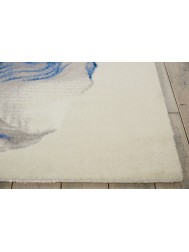 Twilight Chic Ivory Blue Rug - Thumbnail - 4