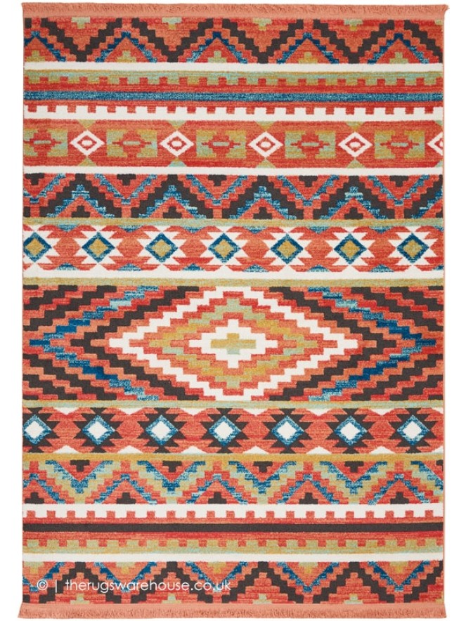 Navajo Orange Rug - 7