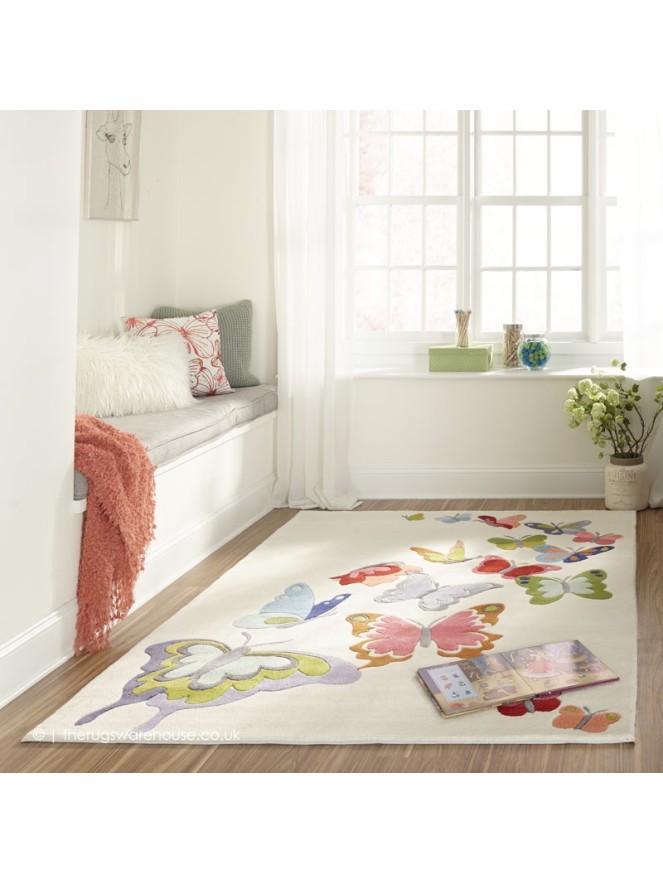 Colourful Butterflies Rug - 2