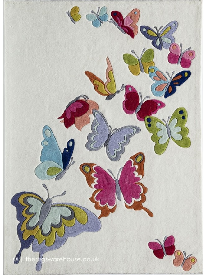 Colourful Butterflies Rug - 5