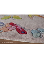 Colourful Butterflies Pink Rug - Thumbnail - 3