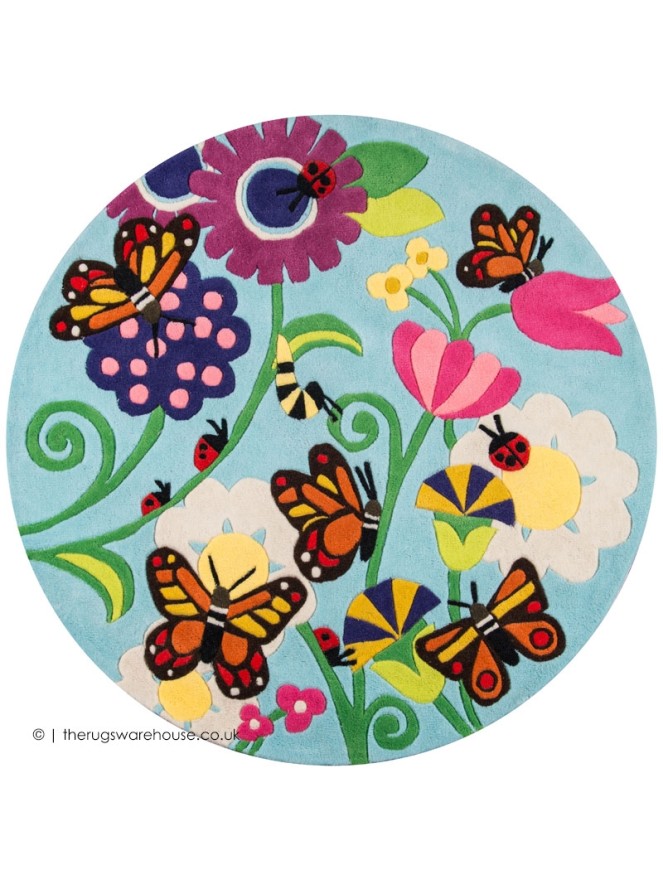 Butterfly Playground Circle Rug - 2