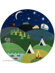 Camping Circle Rug - Thumbnail - 2