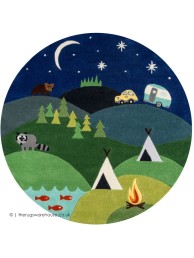 Camping Circle Rug - Thumbnail - 2
