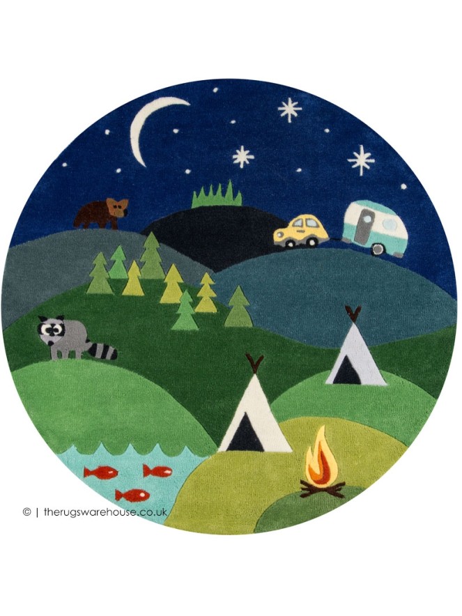 Camping Circle Rug - 2