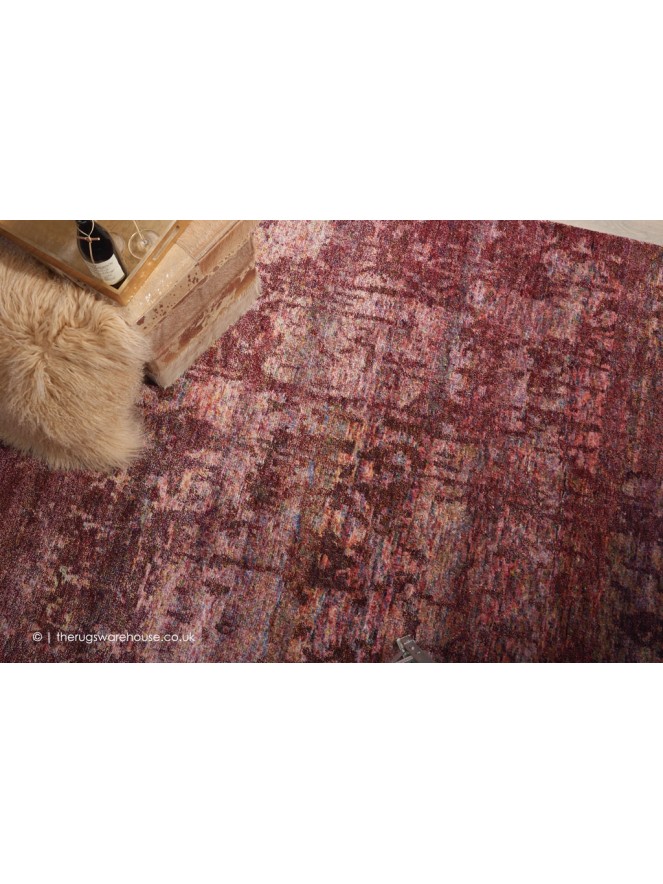 Silk Shadows Wine Rug - 3