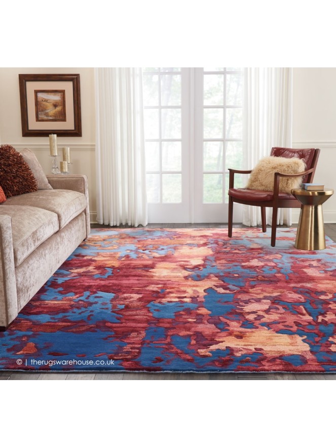 Prismatic Blue Flame Rug - 2