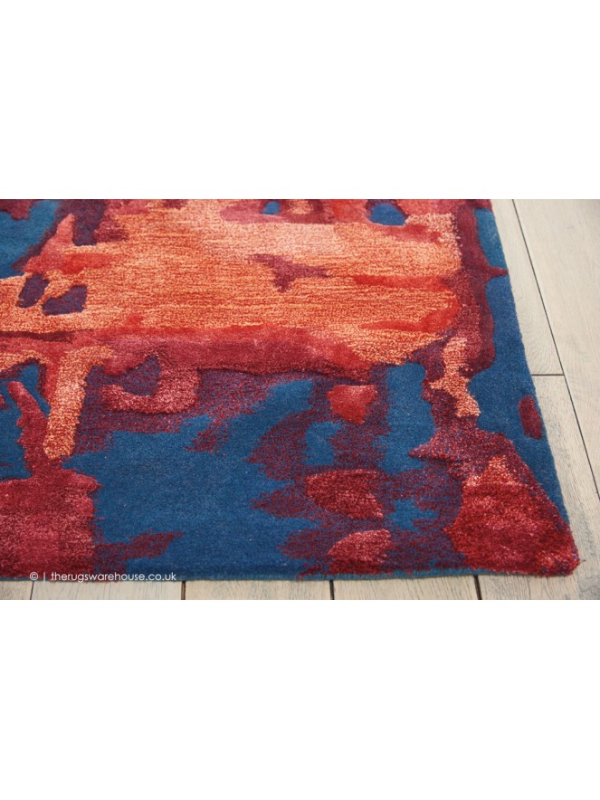 Prismatic Blue Flame Rug - 4