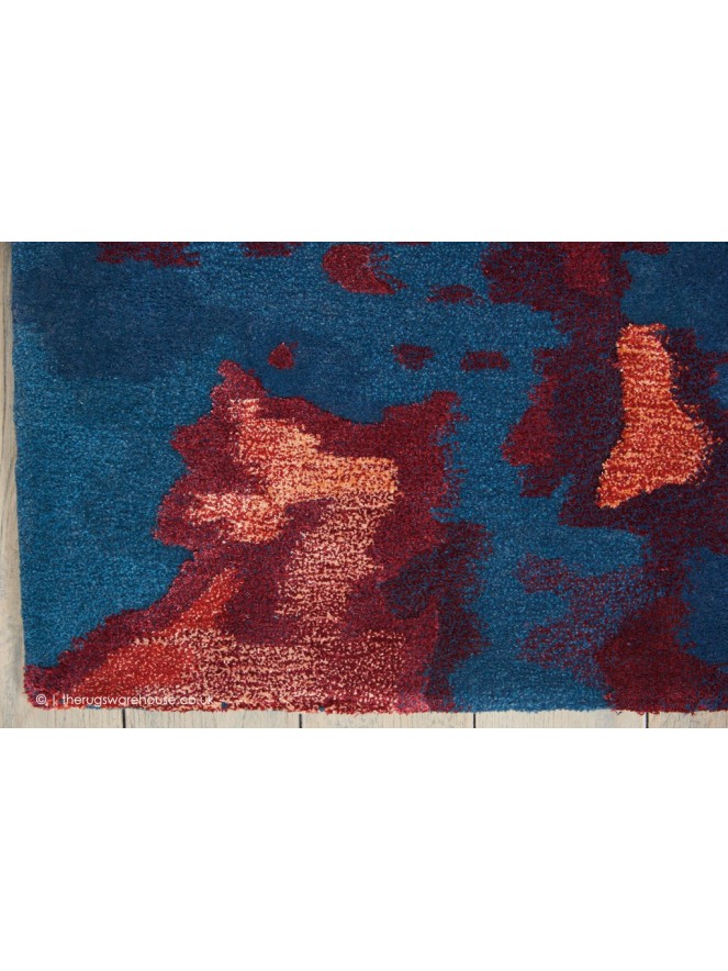 Prismatic Blue Flame Rug - 7