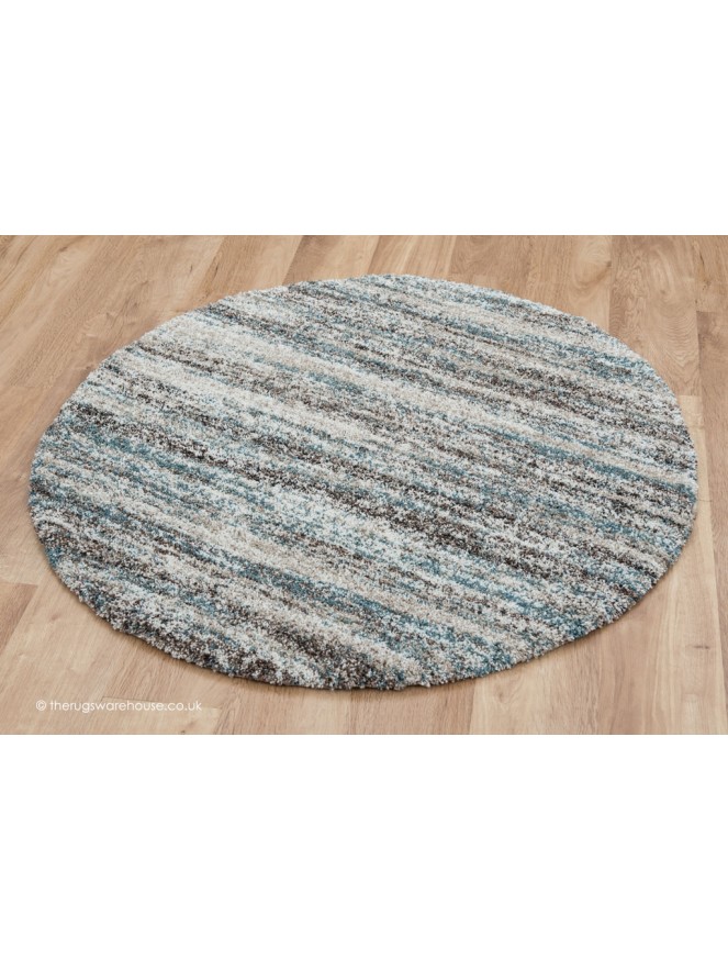 Equator Teal Circle Rug - 2