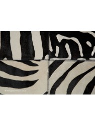 Zebra Squares Circle Rug - Thumbnail - 5