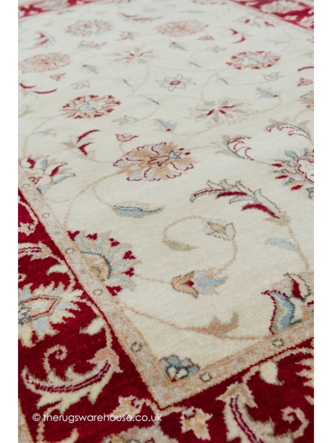 Royal Ziegler Ivory Red Rug - 5